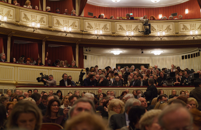 Interior del Teatro de la Ópera, el día del concierto