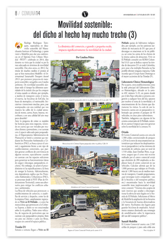 Movilidad sostenible: del dicho al hecho hay mucho trecho (3) EDICIÓN 625 02 JULIO 2015