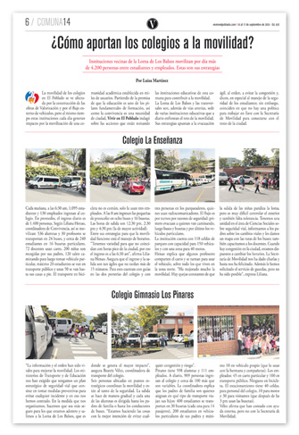 ¿Cómo aportan los colegios a la movilidad? EDICIÓN 635 11 SEPTIEMBRE 2015