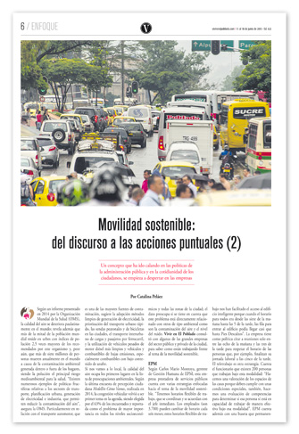 Movilidad sostenible: del discurso a las acciones puntuales (2) EDICIÓN 622 11 JUNIO 2015
