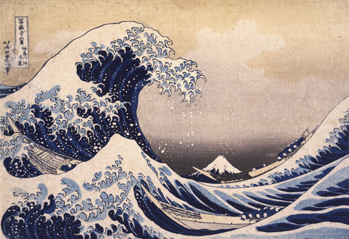 La gran ola o Vista del Monte Fuji. Hokusai