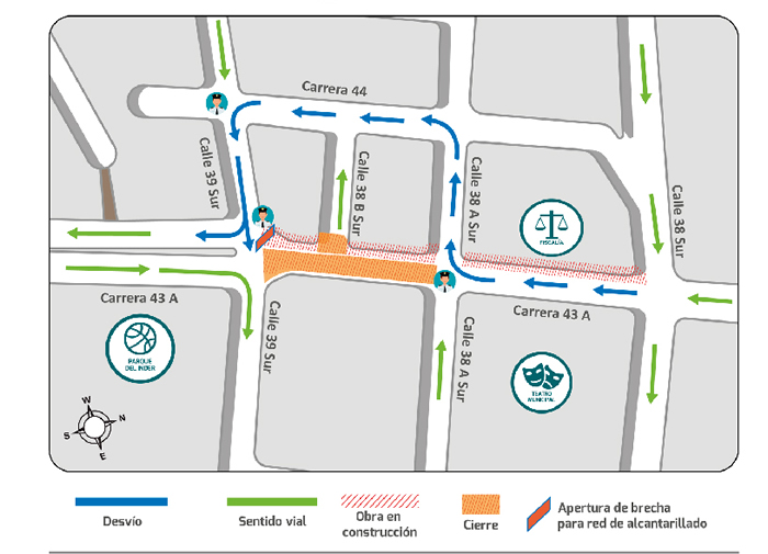 cierre vial av el poblado 1