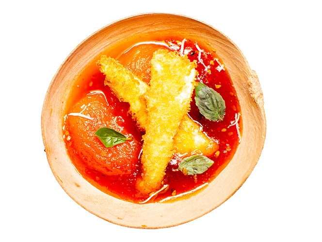 Mermelada de tomate con cuajada apanada Mermelada de tomate con cuajada apanada