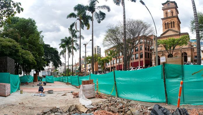 Obras del parque de El Poblado, en un 70% Obras del parque de El Poblado, en un 70%