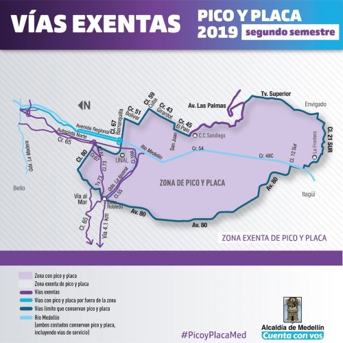 vías sin pico y placa