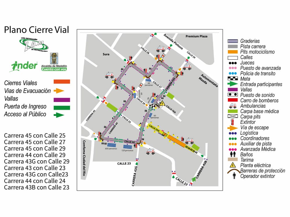 Circuito urbano en Barrio Colombia