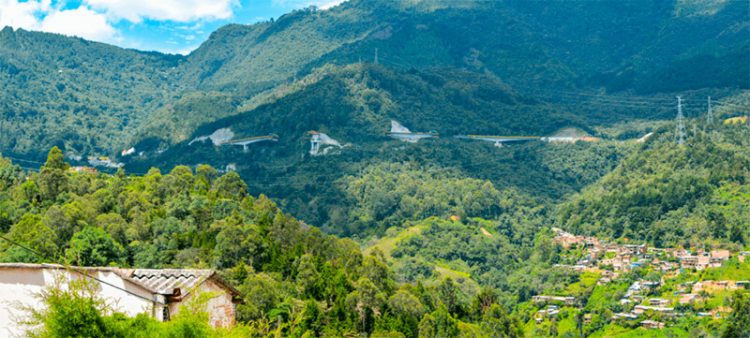 Panorámica de los puentes del Túnel de Oriente