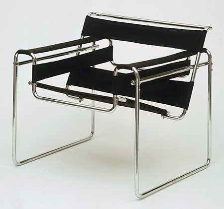 Silla Wassili - Autor Marcel Breuer - 1925. Fotos tomadas de la página del museo Bauhaus Dessau.