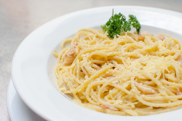 Spaghetti a la carbonara Spaghetti a la carbonara